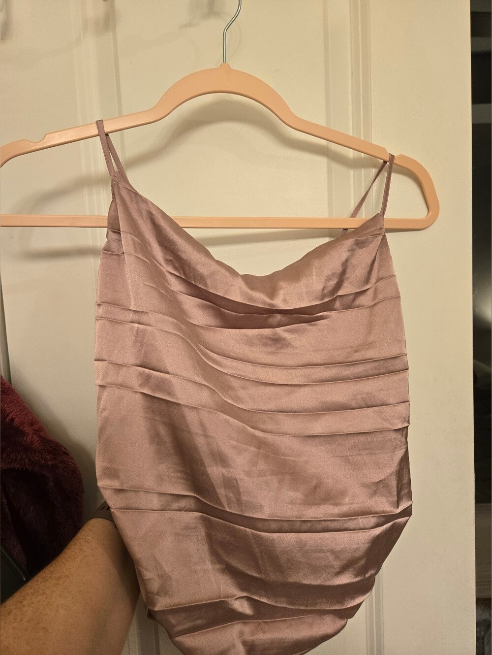 ASTR the Label Pink Satin Top NWOT